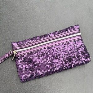 Purple Sequin Clutch